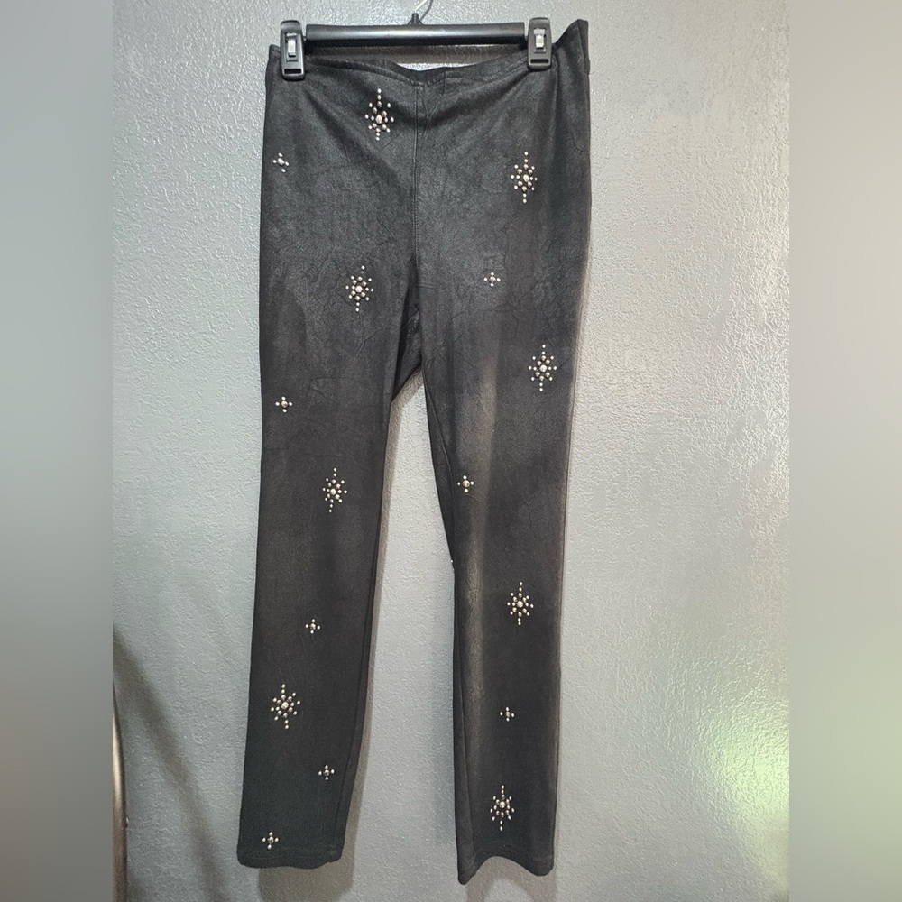 Free People Black Embellished Leggings